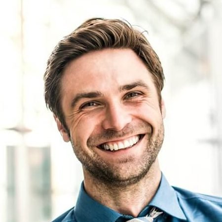 A portrait of a young businessman